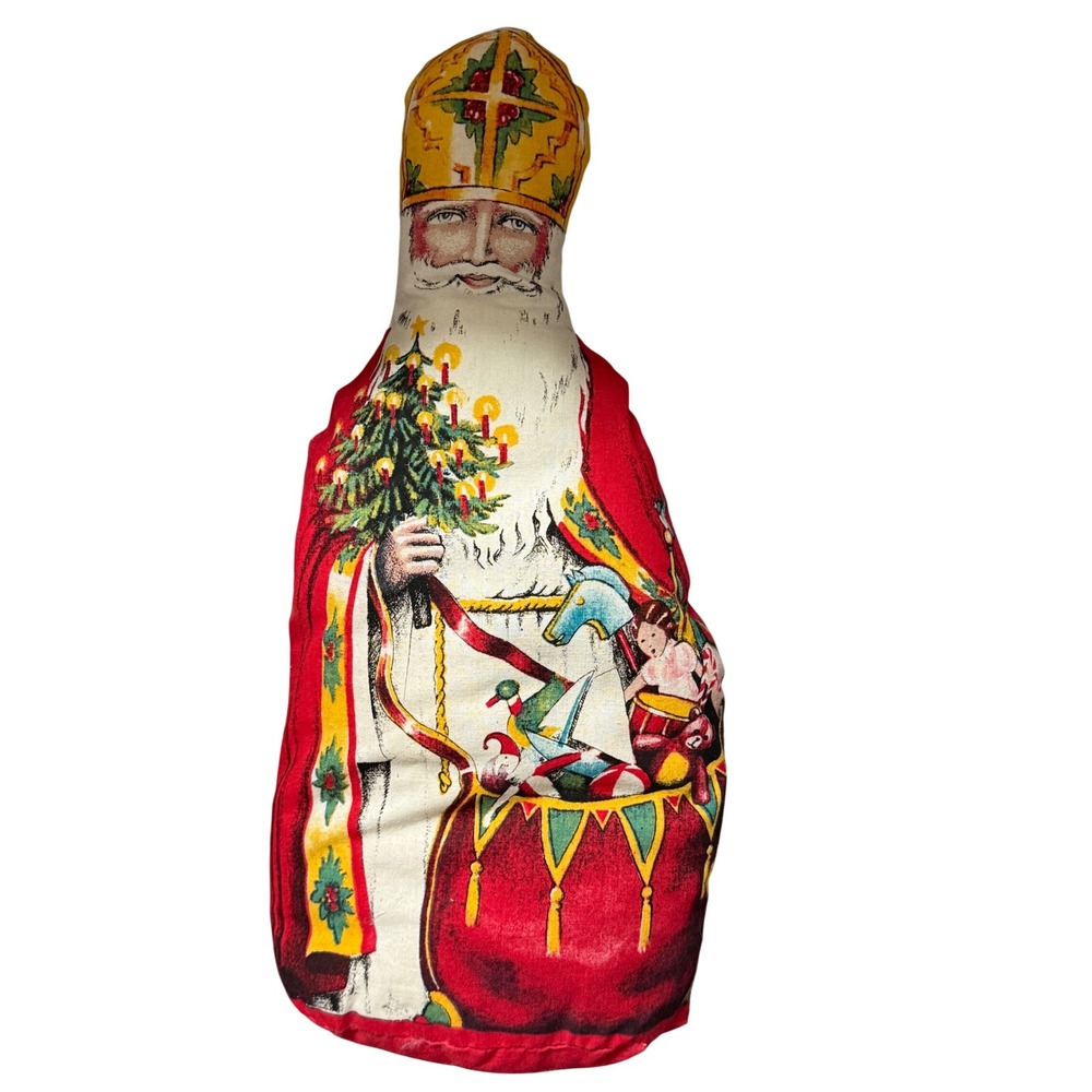 Vintage 1976 Toy Works Sinterklaas St Nicholas Cloth Pillow Doll Hudson Talbott